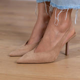 Marlena™ | Pantofi cu toc nude cu un toc subțire