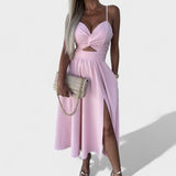 Cielo Divino – Rochie Midi cu Deschidere Frontală