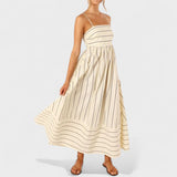 Isabel - Rochie lungă cu dungi