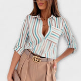 Clara - Bluză cu Guler Clasic