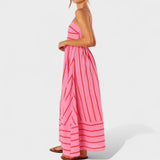 Isabel - Rochie lungă cu dungi